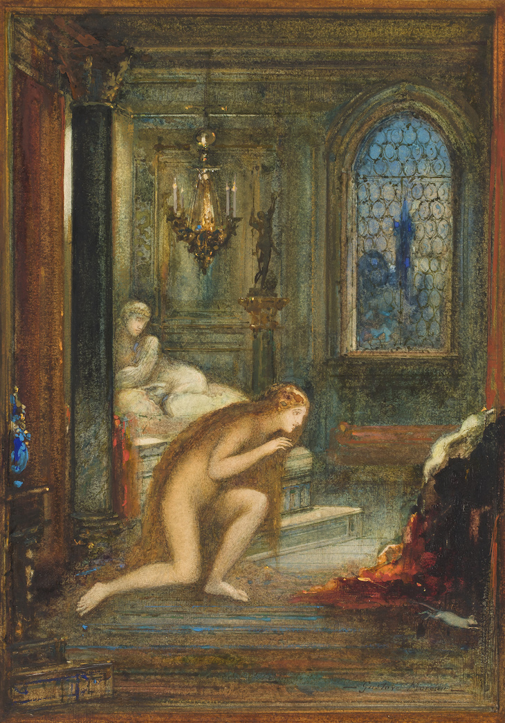 The cat transformed into a woman (1884), Gustave Moreau. Private Collection. 