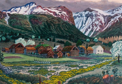 Marsh Marigold Night (before 1915; detail), Nikolai Astrup. Savings Bank Foundation DNB / KODE Art Museums and Composer Homes, Bergen