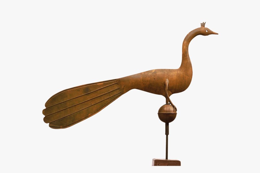 Peacock weather vane (c. 1860–75), unidentified artist. Museum of Fine Arts, Boston