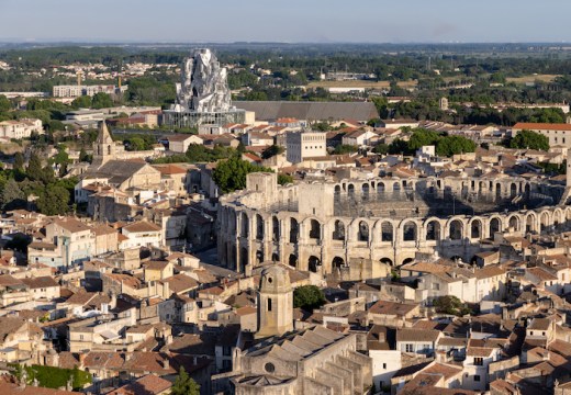 Luma Arles; in the foreground is the town’s Roman amphitheatre. Photo: Iwan Baan