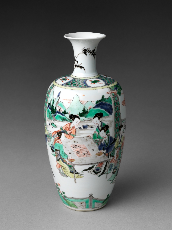 Vase with Women Enjoying Scholarly Pursuits (early 18th century). Metropolitan Museum of Art.