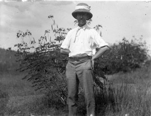 Northcote Thomas, Government Anthropologist, photographed probably by his assistant Corporal Nimahan, in southern Nigeria, 1909–10.