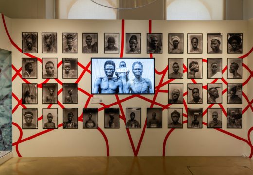 Installation view of ‘Re-Entanglements: Colonial Collections in Decolonial Times’ at the Museum of Archaeology and Anthropology in Cambridge.