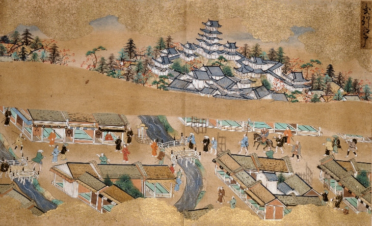 Edo Castle from the 'Record of Famous Sights of the Tokaido Road' (late-17th century), Tosa school.