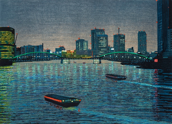 Good Evening Sumida River (1993), Sugiyama Mototsugu. Ashmolean Museum, Oxford.