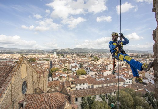 The view from Santa Croce in Florence.