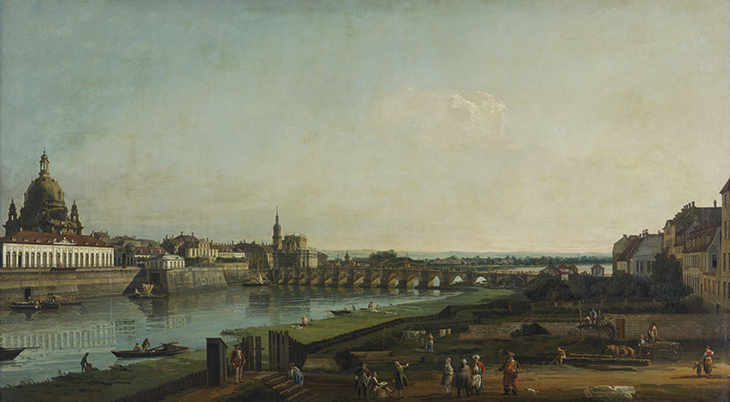 Dresden from the Right Bank of the Elbe Above the Augustus Bridge (1747), Bernardo Bellotto.