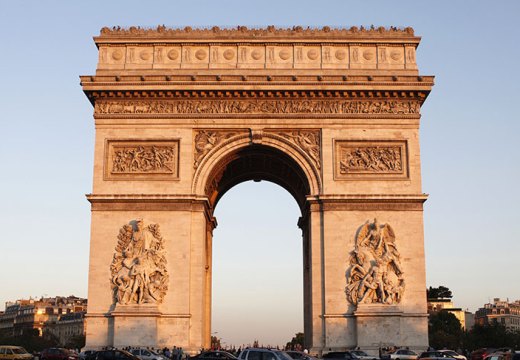 Magic roundabout: the Arc de Triomphe in Paris.