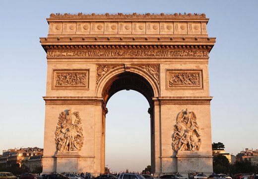 Magic roundabout: the Arc de Triomphe in Paris.