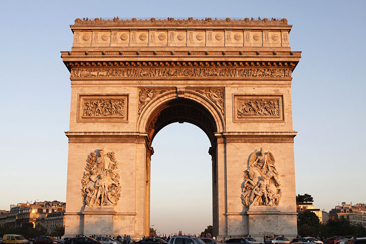 Magic roundabout: the Arc de Triomphe in Paris.