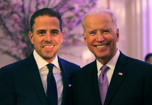 Hunter Biden and Joe Biden at an award ceremony in Washinton, D.C. in April 2016.