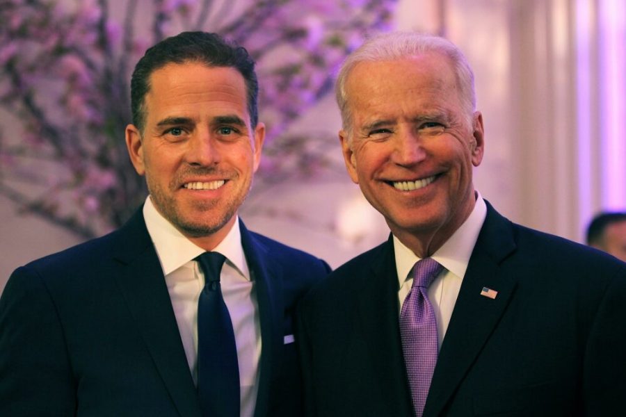 Hunter Biden and Joe Biden at an award ceremony in Washinton, D.C. in April 2016.