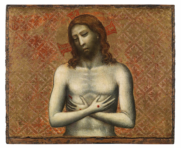 Christ as the Man of Sorrows (first half of 14th century), Giovanni Baronzio. ​Moretti Fine Art at Monaco Art Week
