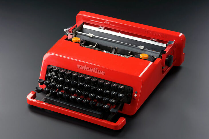 Olivetti Valentine typewriter (c. 1970), made by Olivetti, Barcelona.