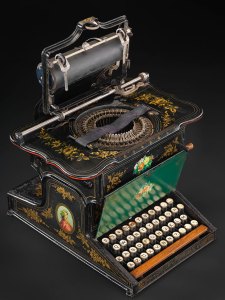 Sholes & Glidden typewriter (1876), made by E. Remington & Sons, Ilion, New York.