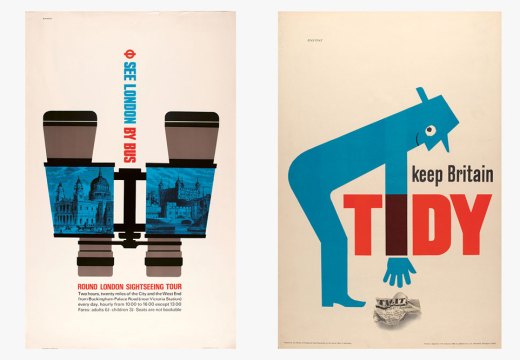 ‘See London By Bus’ (1963) for London Transport and ‘Keep Britain Tidy’ (1963) for the Central Office of Information.