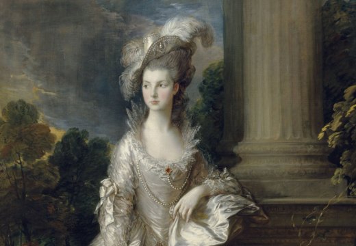 The Hon. Mrs Mary Graham (detail; 1775–77), Thomas Gainsborough.