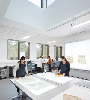 A studio in the new building’s conservation wing