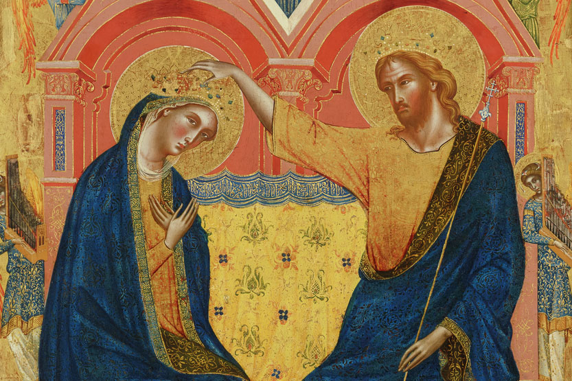 The Coronation of the Virgin (detail; 1358), Paolo Veneziano. The Frick Collection, New York