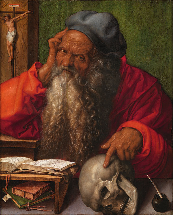Saint Jerome (1521), Albrecht Dürer. Museu Nacional de Arte Antiga, Lisbon.