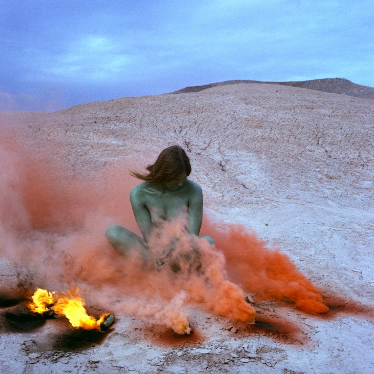 Immolation from the series 'Women and Smoke' (1972), Judy Chicago.