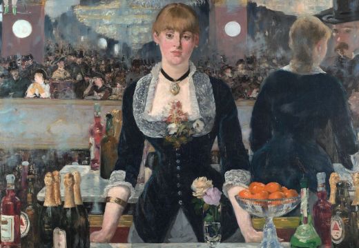 A Bar at the Folies-Bergère (detail; 1881–82), Édouard Manet.