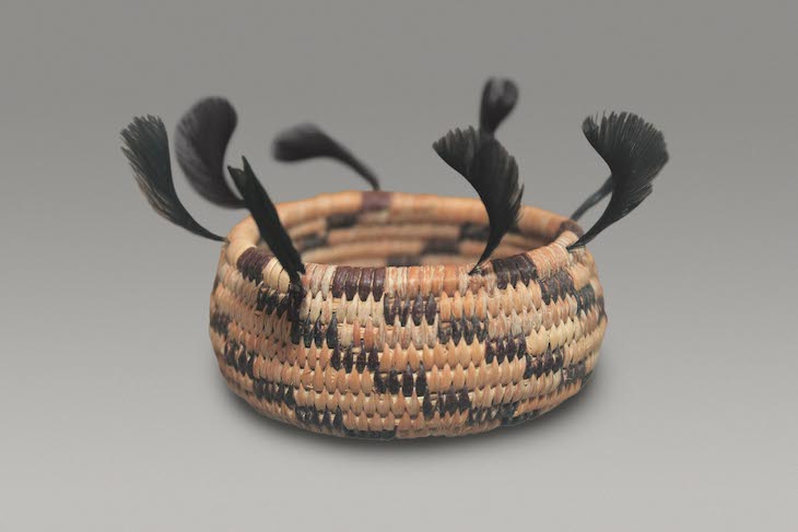 Miniature three-rod coiled basket (c. 2010), Clint McKay.
