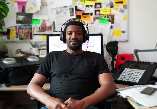 Emeka Ogboh in his Berlin studio – the physical one, anyway.