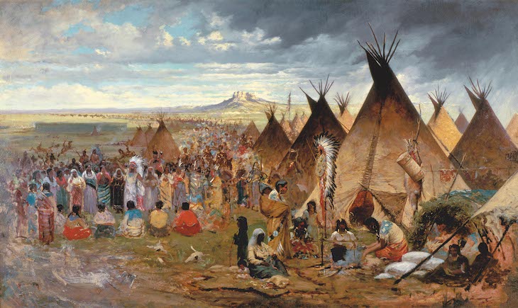 Gathering of the Clans (Lakota Encampment) (c. 1876), Jules Tavernier.