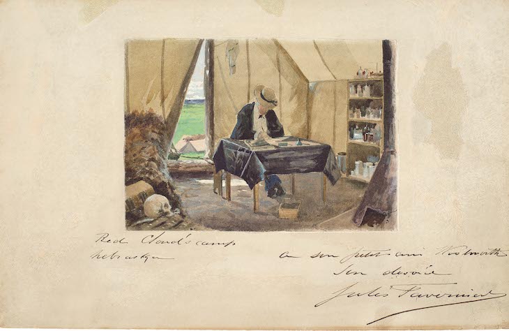Red Cloud’s Camp, Nebraska (c. 1874), Jules Tavernier.