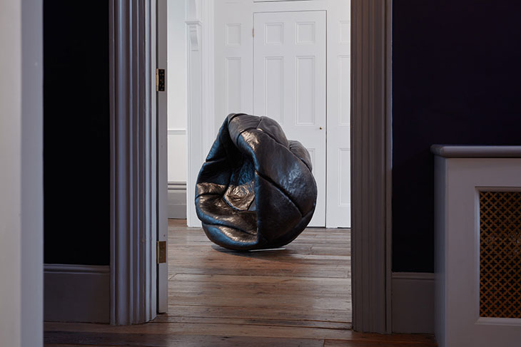 Victoria (2008), Marcus Harvey, installation view, ‘Balls’, OOF Gallery, London, 2021. Private collection.