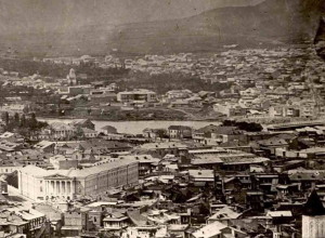 Archive photograph of Tbilisi, showing (bottom left) the building later home to the Shalva Amiranashvili Museum of Fine Arts
