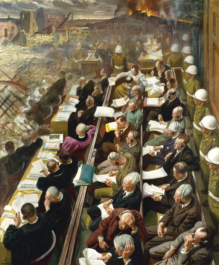 The Nuremberg Trial (1946), Laura Knight. Imperial War Museum, London (on display in the museum’s new Second World War Galleries from 20 October 2021)