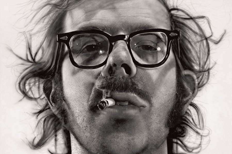 Big Self-Portrait (detail; 1967–68), Chuck Close.