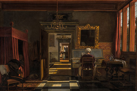 Interior with Woman at a Virginal