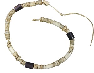 Wampum string made by a Moratico or Rappahannock maker, Virginia, and donated to the library of Canterbury Cathedral by Canon John Bargrave in 1676.
