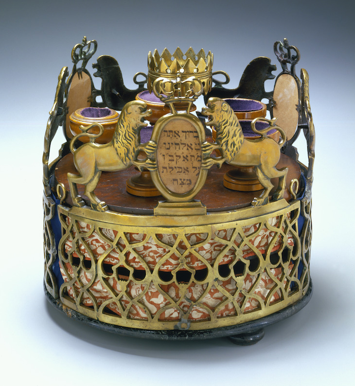 Tiered seder plate (18th–19th century). 
