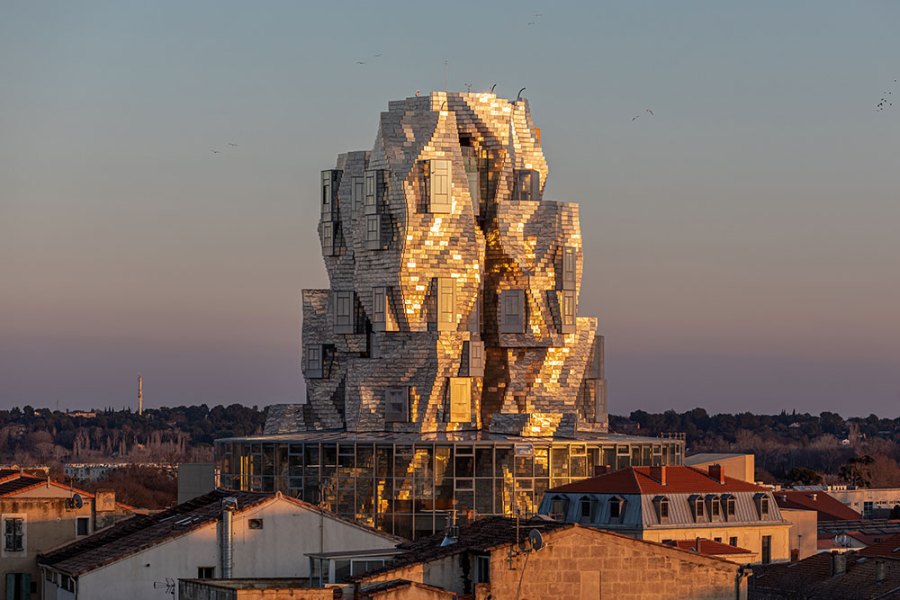 Luma Arles, designed by Frank Gehry, in the Parc des Ateliers, Arles.