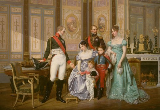 Empress Josephine receives Emperor Alexander I at Malmaison and introduces her children to him (1864), Jean-Louis-Victor Viger du Vigneau. National Museum of the Palaces of Malmaison and Bois-Préau, Rueil-Malmaison
