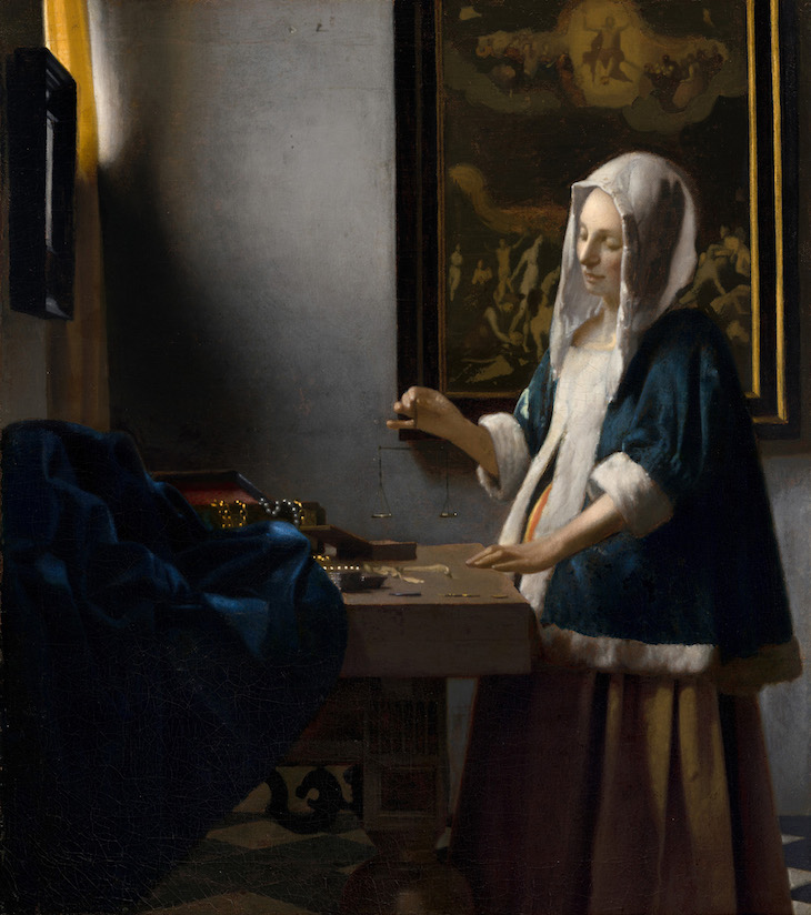 Woman with the Scales (1662–65), Johannes Vermeer.