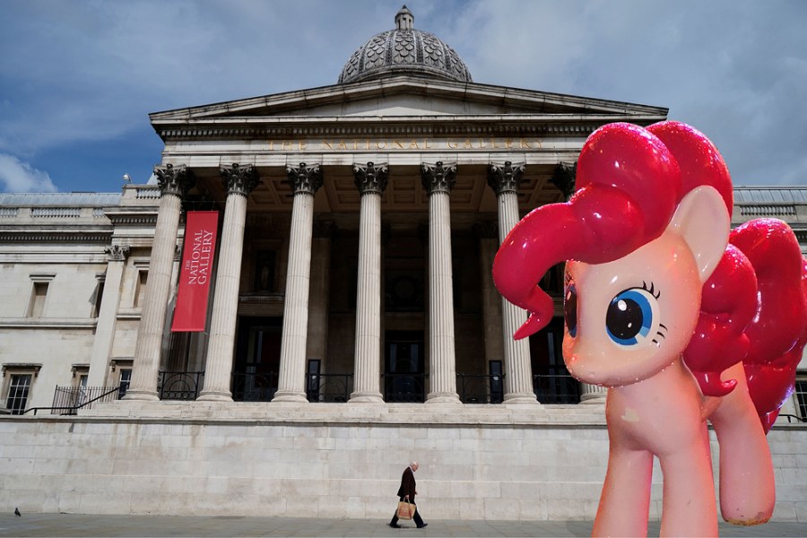 Ponying up at the National Gallery.