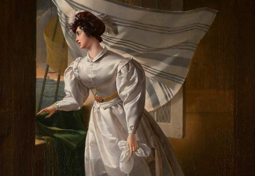 Marie-Caroline, Duchesse de Berry sailing to exile in Scotland (c. 1830), unknown artist. Musée des Arts Decoratifs, Bordeaux.