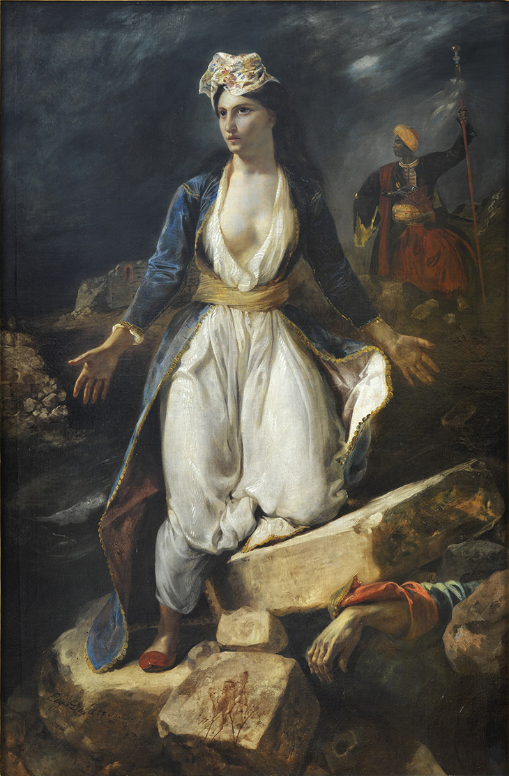 Greece on the Ruins of Missolonghi (1826), Eugène Delacroix. 