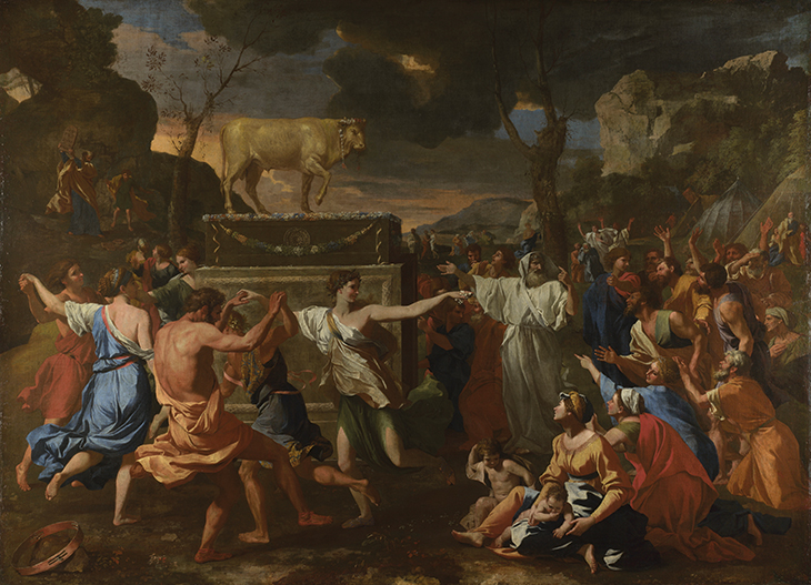 The Adoration of the Golden Calf (1633–34), Nicolas Poussin. The National Gallery, London