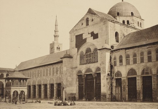 Courtyard facade of the Umayyad Mosque, Damascus (1862), Francis Bedford.