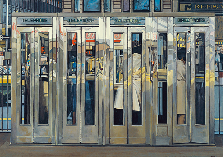 Telephone Booths (1967), Richard Estes. 