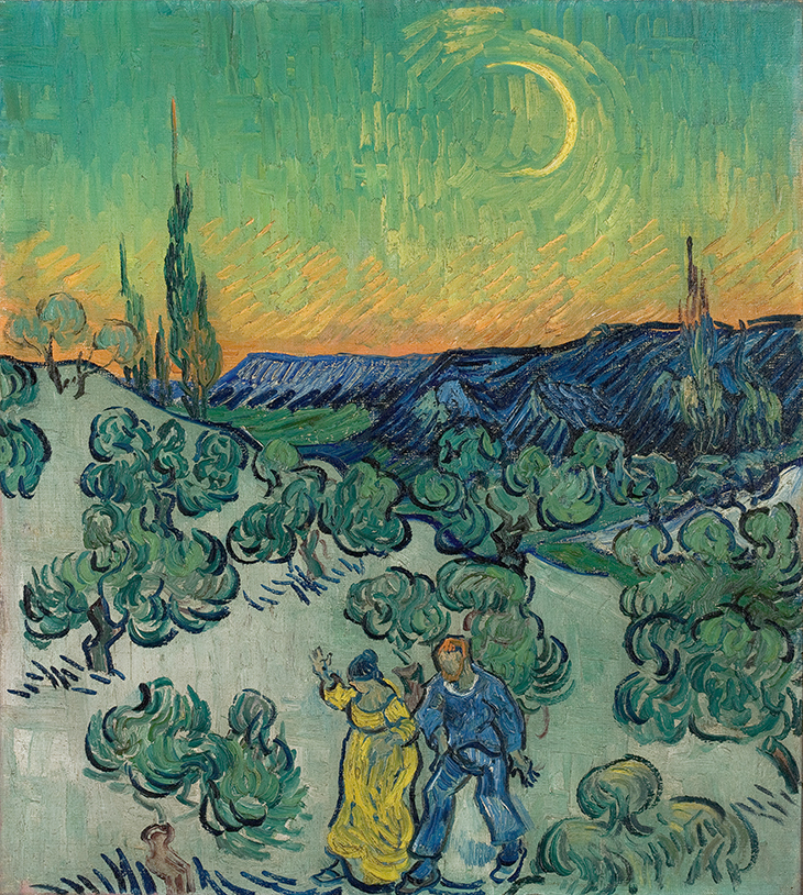 A Walk at Twilight (1889–90), Vincent van Gogh. 