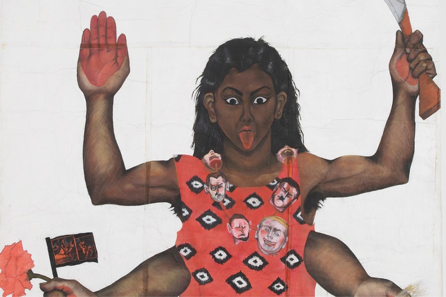 Housewives with Steak-Knives (detail; 1983–85), Sutapa Biswas.