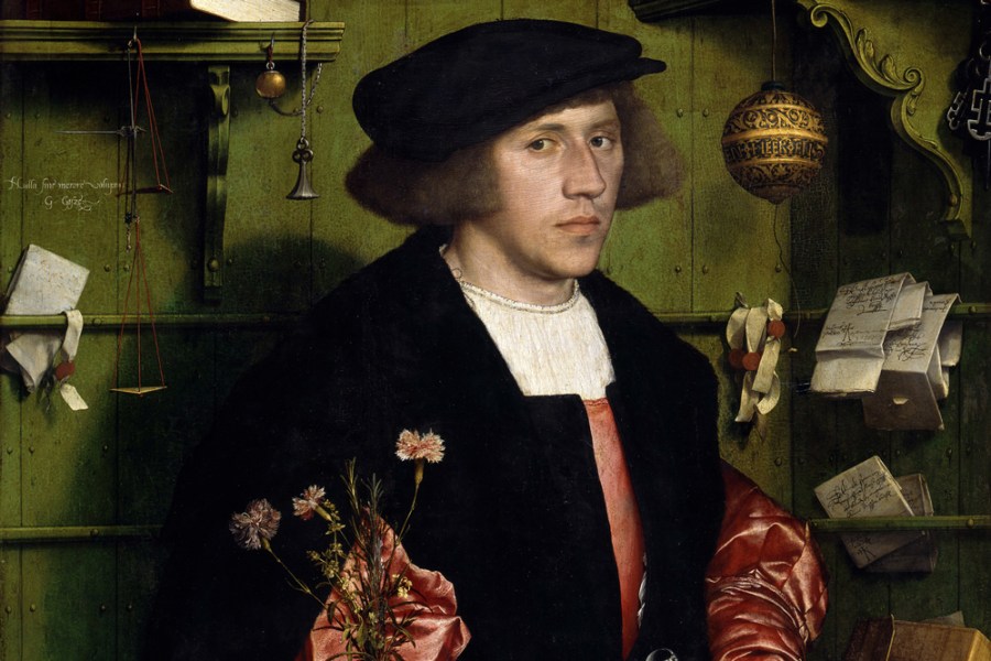 The merchant George Gisze (detail; 1532), Hans Holbein the Younger.