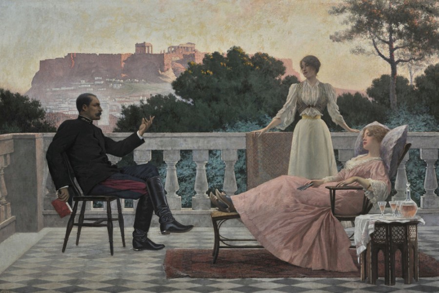 Soirée Athénienne (detail; 1897), Iakovos Rizos.